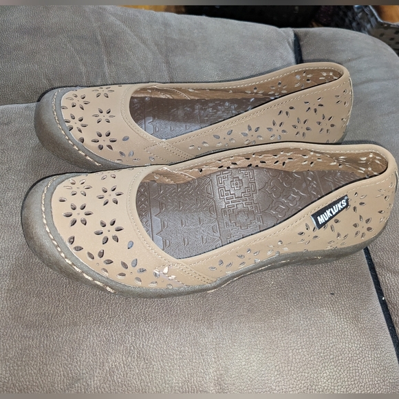 Muk Luks Leather Flats Sports Slide On - Picture 5 of 5